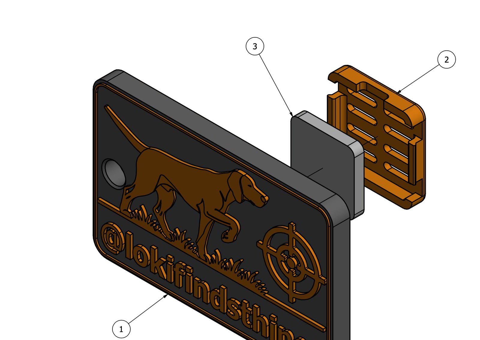 Scent Training Kit, exploded assembly diagram